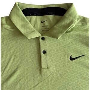 Nike Dri-FIT Tour Golf Polo Men's XXL Lime Green Black NWOT